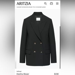 Aritzia Wilfred Destiny Blazer - Black NWT